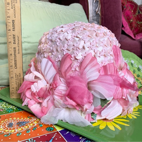 60s Floral Hat - Picture 4 of 8